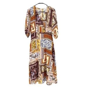 Cedar & Gold Women's Boho Print Ginger Midi Dress - M